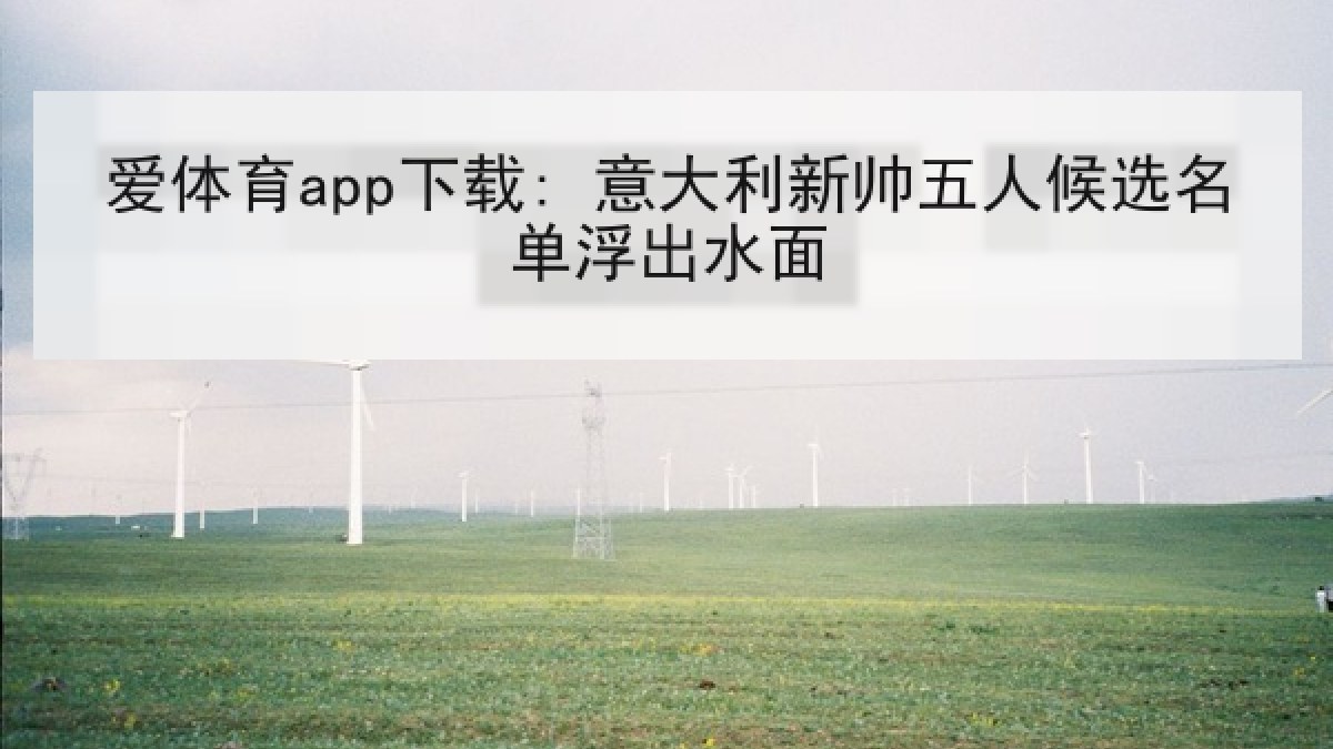 爱体育app下载: 意大利新帅五人候选名单浮出水面